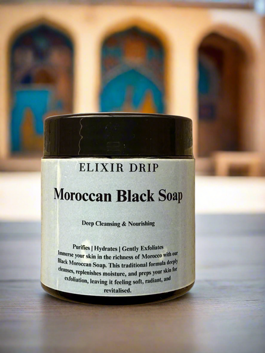 Pure Moroccan Black Soap – 118g | Natural Exfoliant, Deep Cleanser, Softens Skin & Boosts Radiance